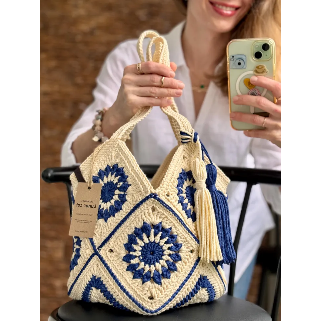 CROCHET PATTERN Market Bag Bicolor