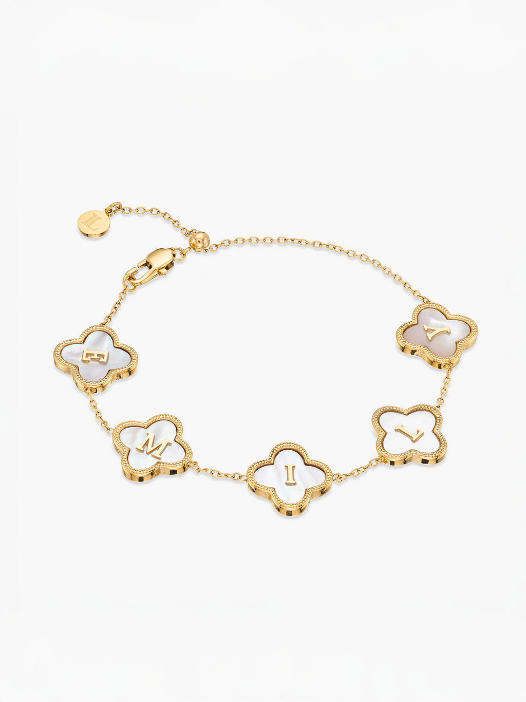 Custom Name Clover Bracelet