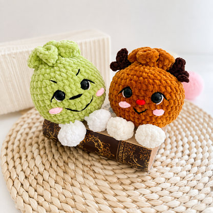 Christmas Dimple Add Ons , Crochet Pattern , Christmas Dimple Modifications , Digital PDF , Festive Amigurumi , Kawaii Plush