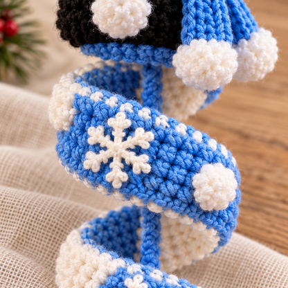 Crochet Christmas Spiral Hanging Ornaments PDF – Santa & Snowman Patterns