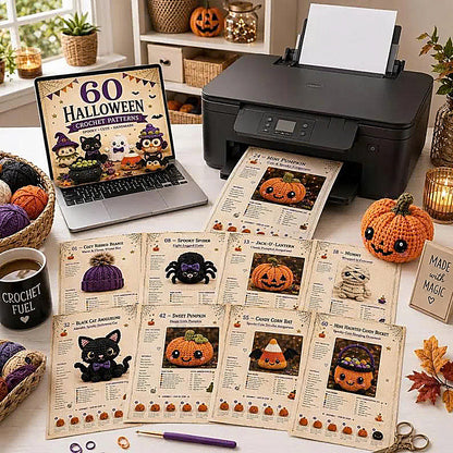 60 Halloween Crochet Patterns Bundle | Spooky Amigurumi PDF Toys,Ghost Pumpkin Mummy Crochet Toys,Amigurumi Halloween Patterns🎃 60+ Halloween Crochet Patterns Bundle 👻-TDS