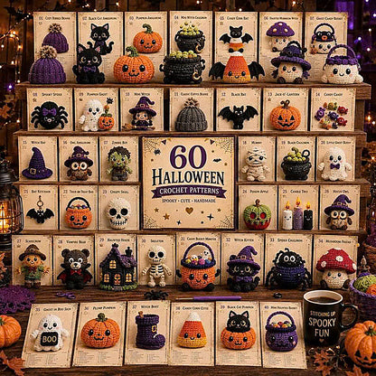 60 Halloween Crochet Patterns Bundle | Spooky Amigurumi PDF Toys,Ghost Pumpkin Mummy Crochet Toys,Amigurumi Halloween Patterns🎃 60+ Halloween Crochet Patterns Bundle 👻-TDS
