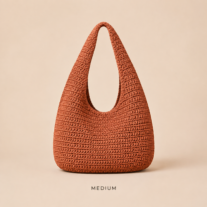 Crochet Hobo Bag Pattern PDF, Slouchy Shoulder Purse, Small Medium Oversize Tote, Easy Bag Tutorial, Digital Download