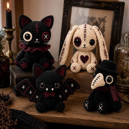 8+ Gothic Amigurumi Crochet Patterns – Creepy Cute Doll Bundle PDF