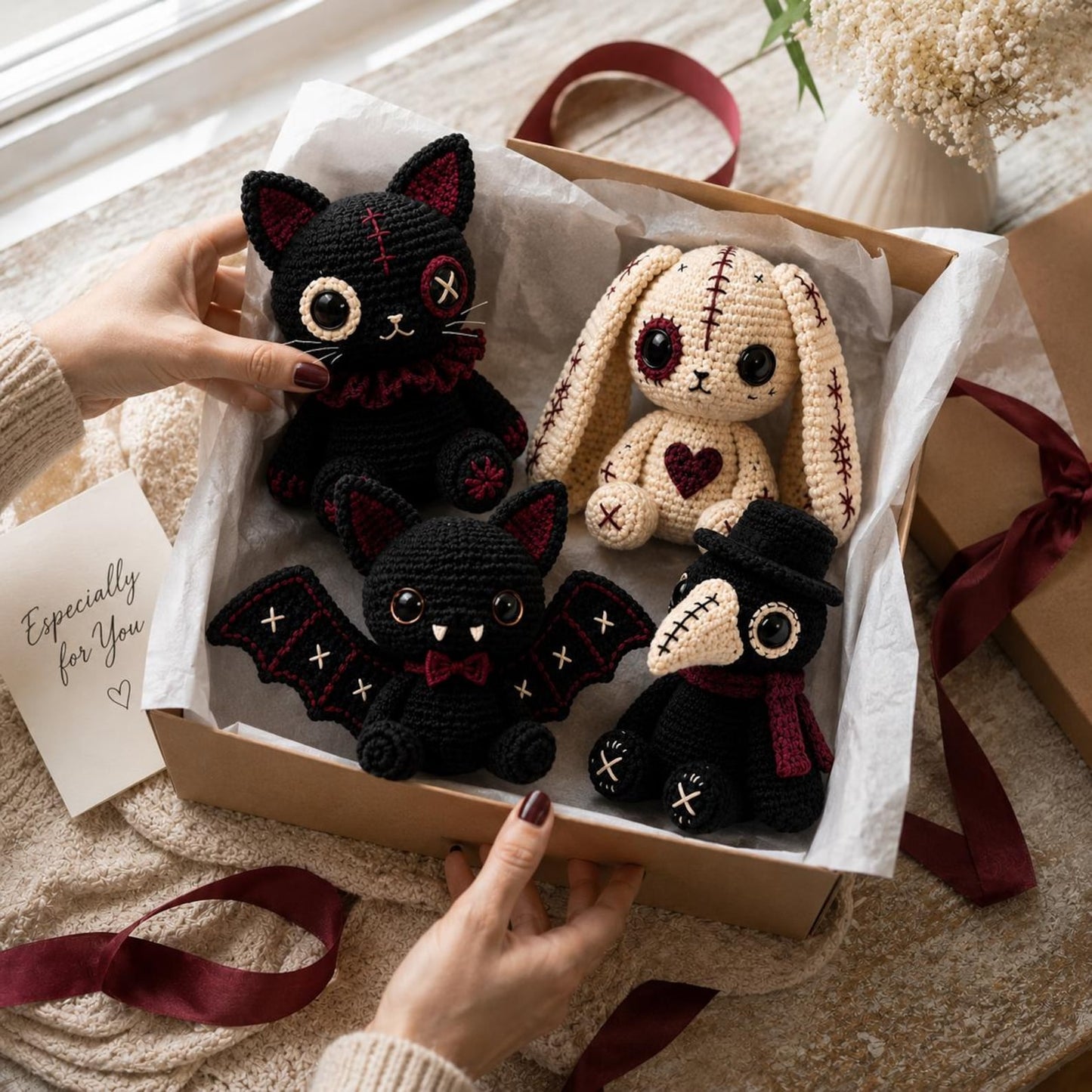 8+ Gothic Amigurumi Crochet Patterns – Creepy Cute Doll Bundle PDF
