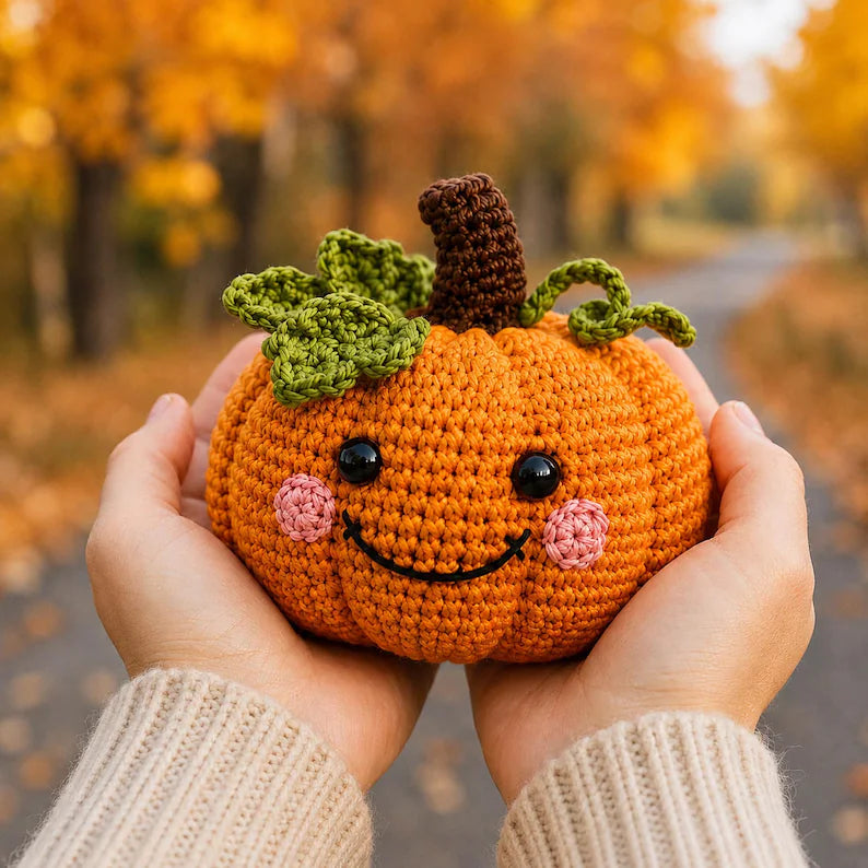 Crochet Scarecrow Doll with Pumpkin and Sunflower, Handmade Fall Decor, Autumn Home Decoration, PDF