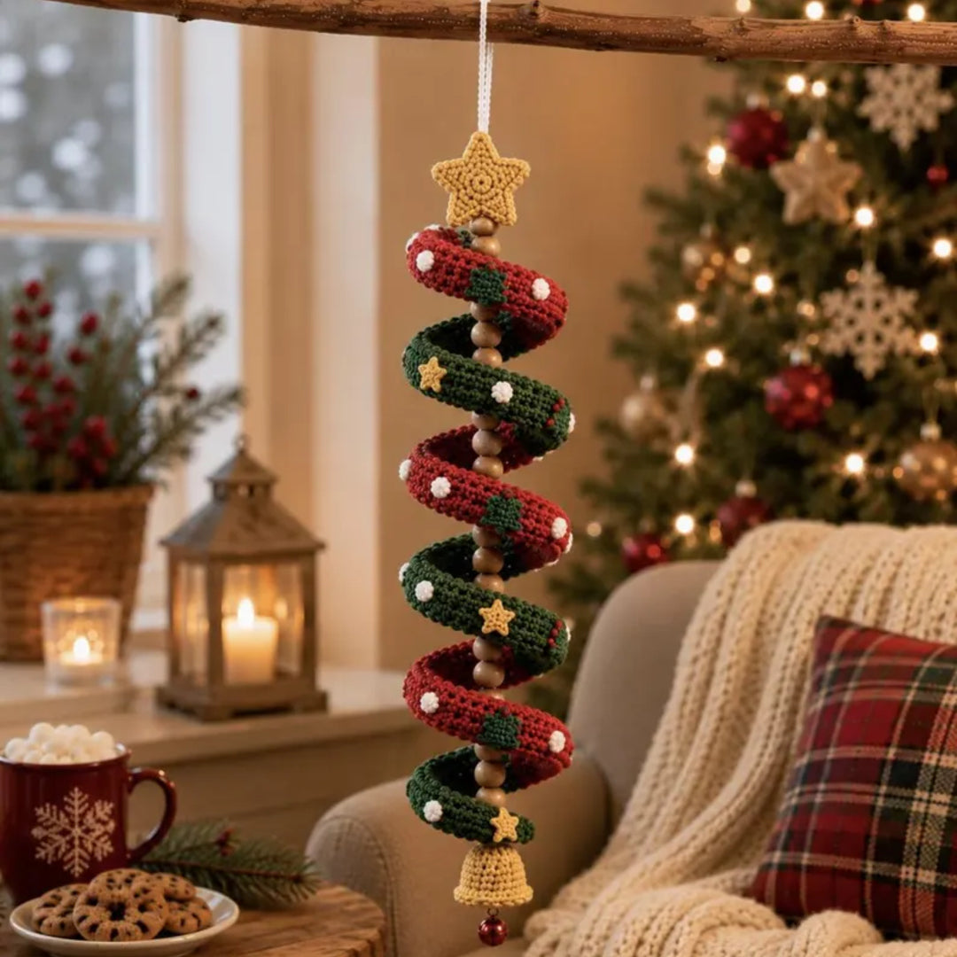 14 in 1 Christmas Crochet Spiral Pattern Bundle PDF, Santa Snowman Reindeer Elf Penguin, Amigurumi Ornament Digital Download.