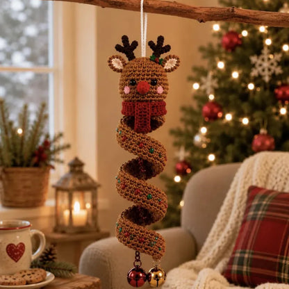 14 in 1 Christmas Crochet Spiral Pattern Bundle PDF, Santa Snowman Reindeer Elf Penguin, Amigurumi Ornament Digital Download.