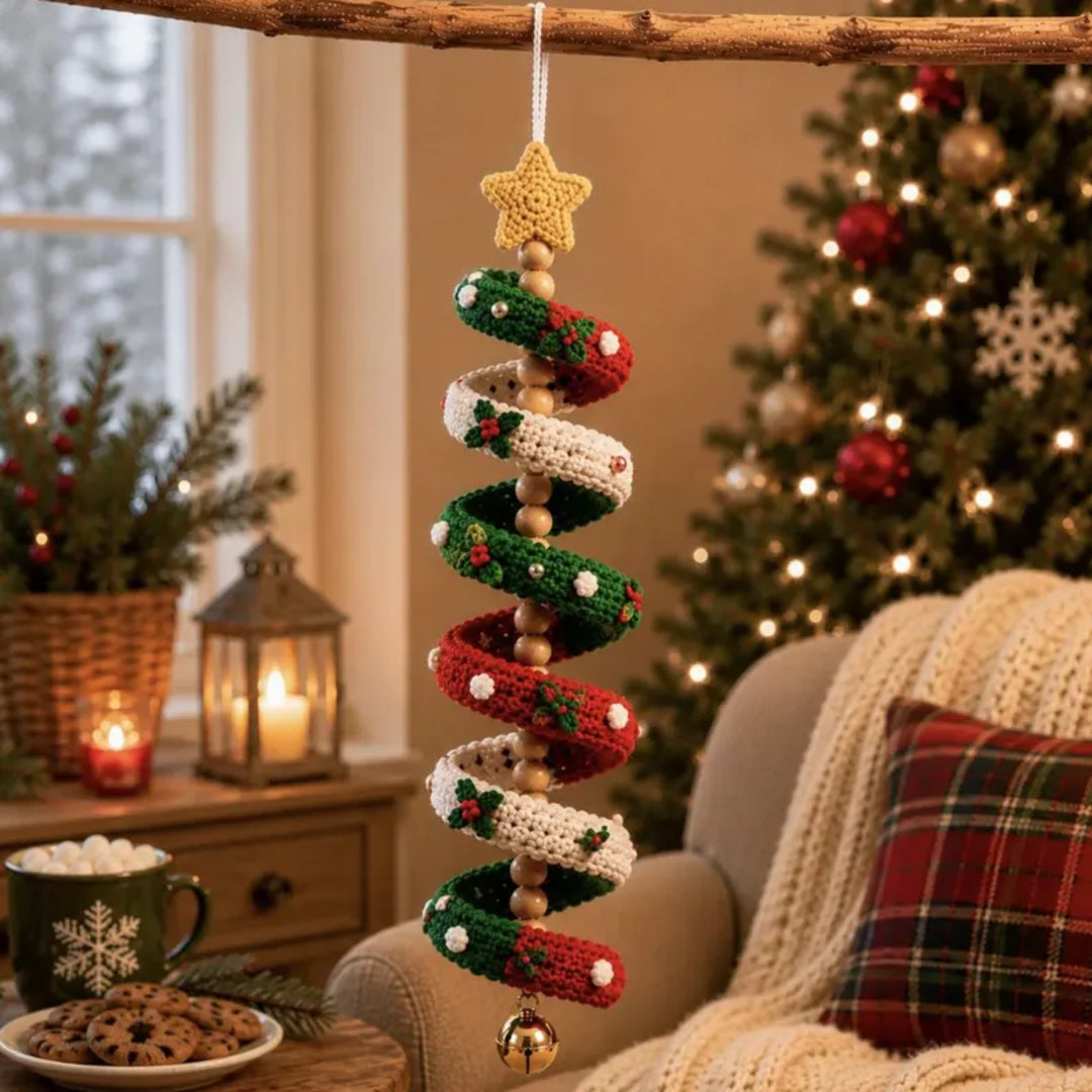 14 in 1 Christmas Crochet Spiral Pattern Bundle PDF, Santa Snowman Reindeer Elf Penguin, Amigurumi Ornament Digital Download.