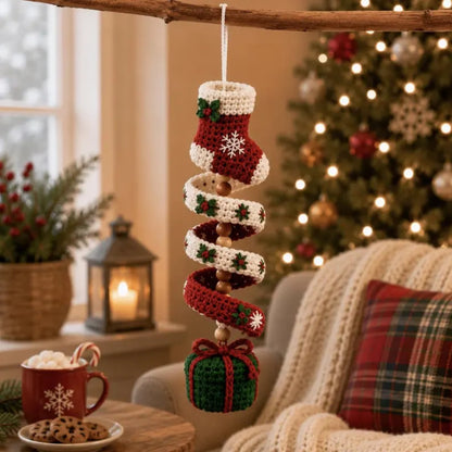 14 in 1 Christmas Crochet Spiral Pattern Bundle PDF, Santa Snowman Reindeer Elf Penguin, Amigurumi Ornament Digital Download.