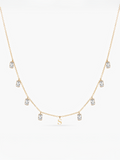 Initial Drop Necklace (Emerald Cut)