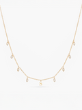 Initial Drop Necklace (Marquise Cut)