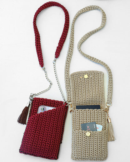LISBON Crochet Crossbody Phone Purse Pattern PDF, Mini Bag & Phone Holder Tutorial, Step-by-Step Photos and Video, Instant Download