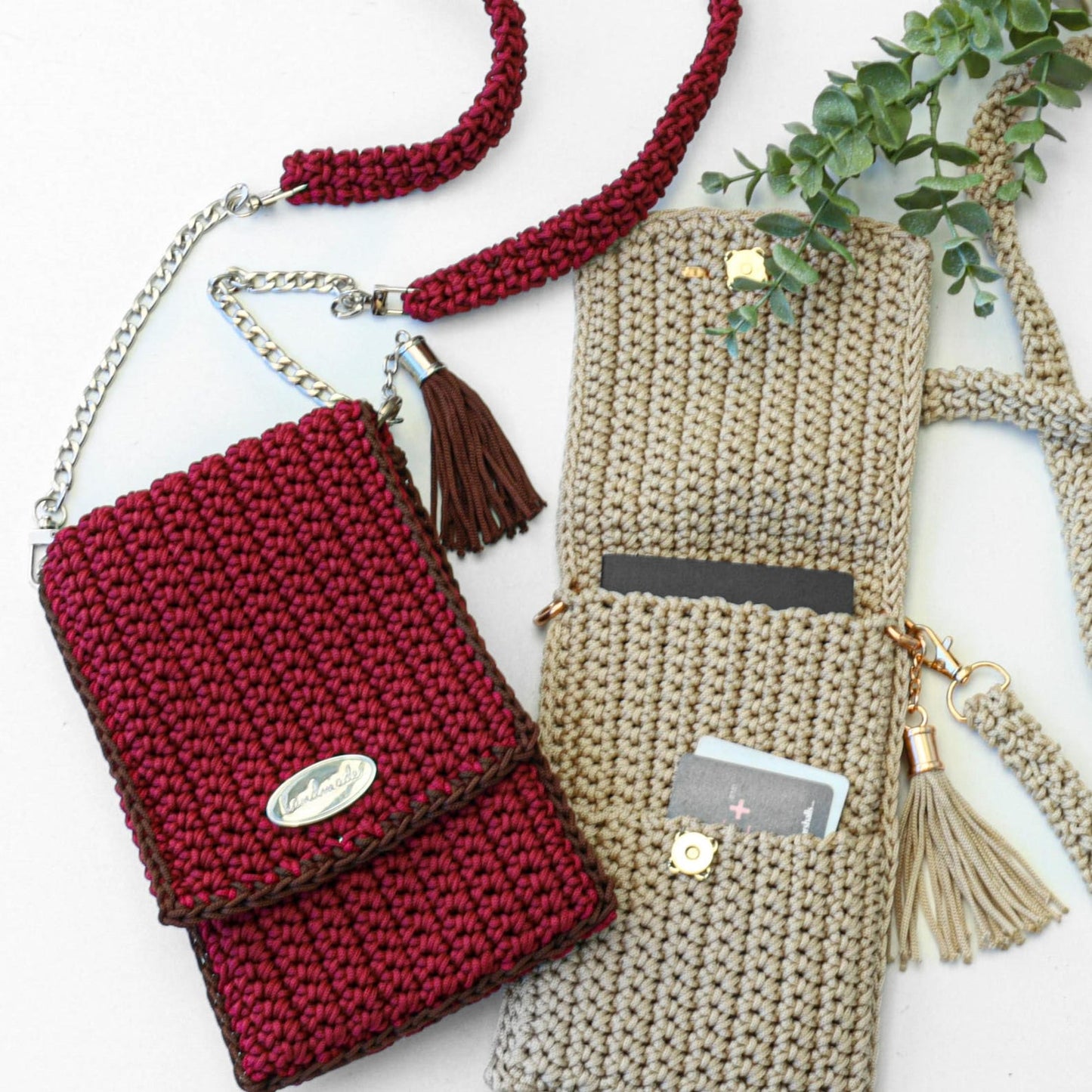 LISBON Crochet Crossbody Phone Purse Pattern PDF, Mini Bag & Phone Holder Tutorial, Step-by-Step Photos and Video, Instant Download