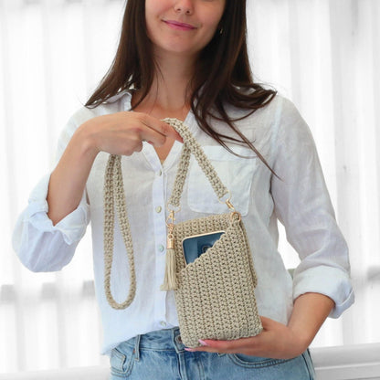 LISBON Crochet Crossbody Phone Purse Pattern PDF, Mini Bag & Phone Holder Tutorial, Step-by-Step Photos and Video, Instant Download