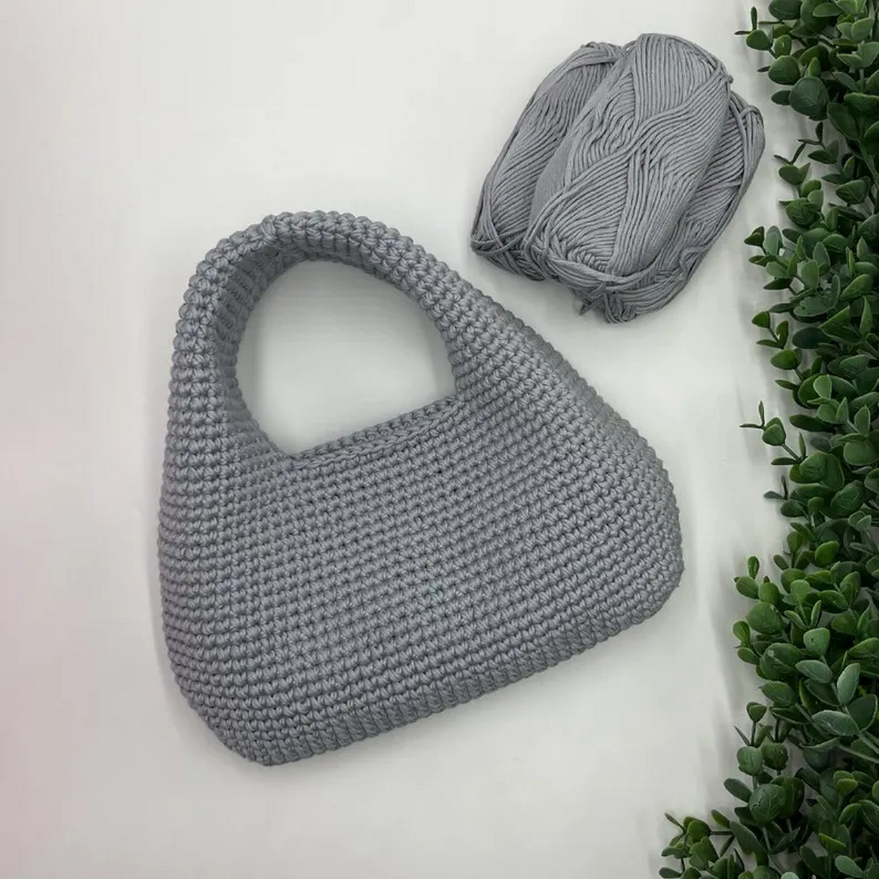 Loma Bag Crochet Pattern | Cotton Hobo Bag | Beginner & Advanced PDF + Video Tutorial