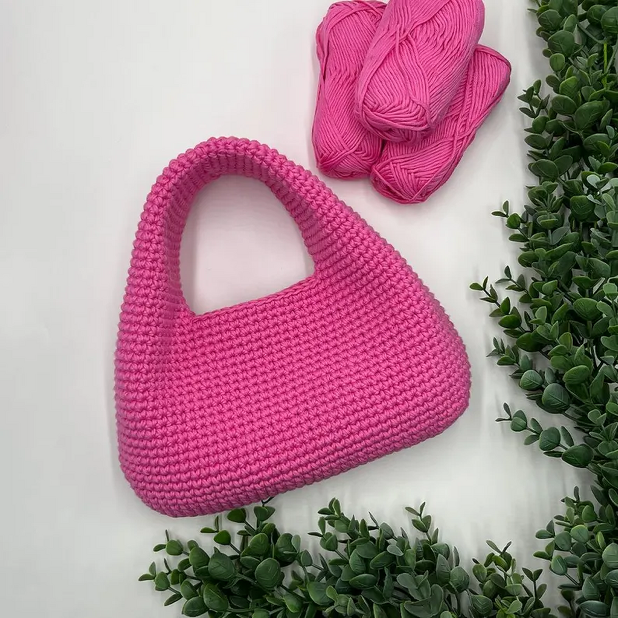 Loma Bag Crochet Pattern | Cotton Hobo Bag | Beginner & Advanced PDF + Video Tutorial