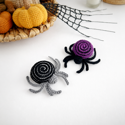Crochet spider pattern Halloween amigurumi spider keychain & bag charm Tiny spooky crochet PDF