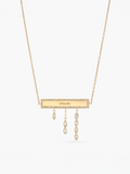 Pavé Name Plate Drop Necklace