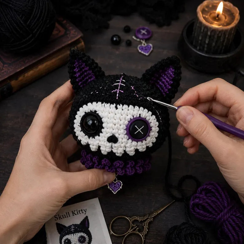 Gothic Crochet Amigurumi Pattern Set | Halloween Crochet Plushies Pattern | Amigurumi Dolls Pattern (PDF Download)