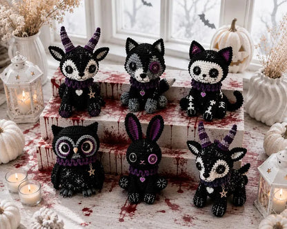 Gothic Crochet Amigurumi Pattern Set | Halloween Crochet Plushies Pattern | Amigurumi Dolls Pattern (PDF Download)