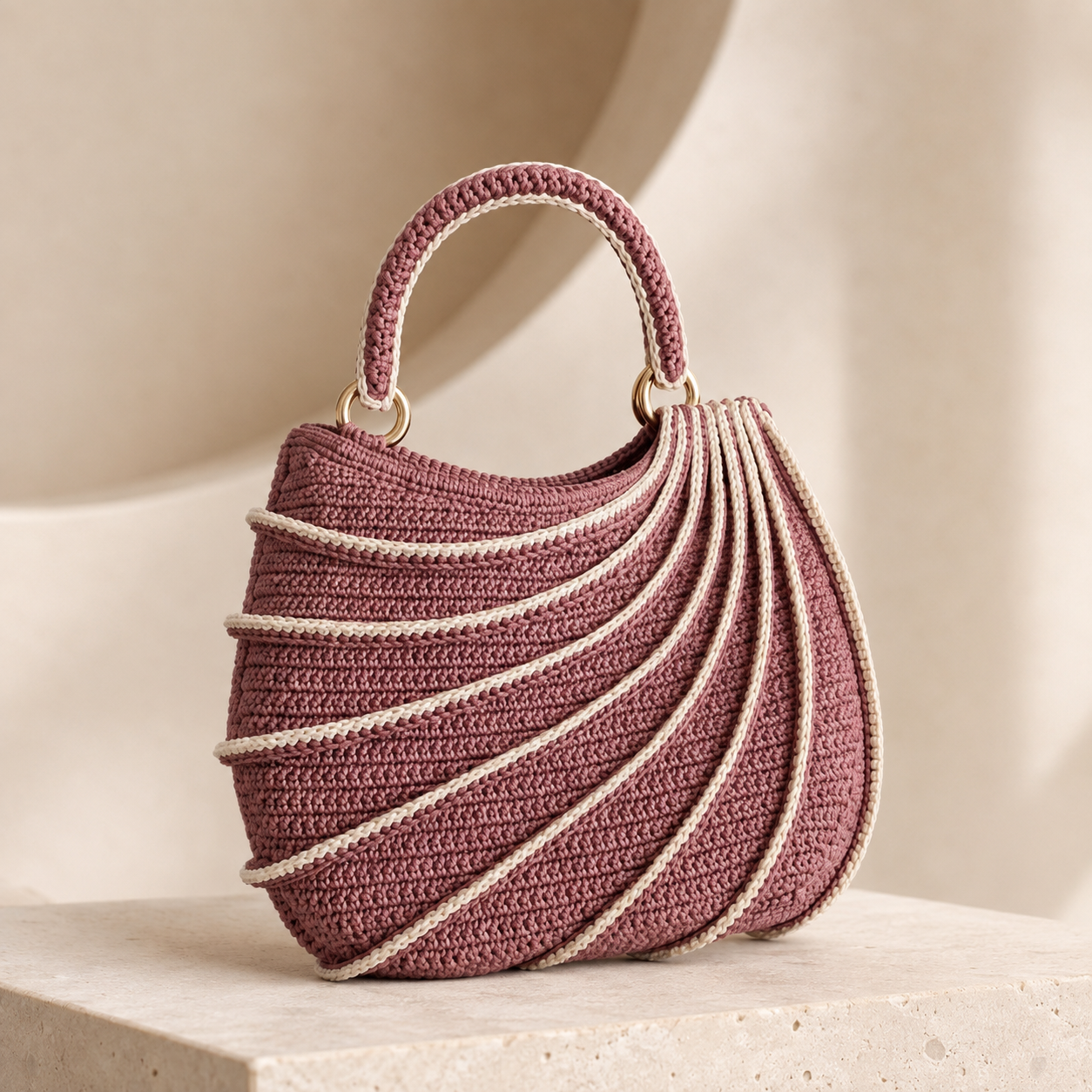 Wavy Handbag Crochet Pattern PDF | Easy Shoulder Bag Pattern with Step-by-Step Video Tutorial | Beginner-Friendly DIY Bag | Instant Download