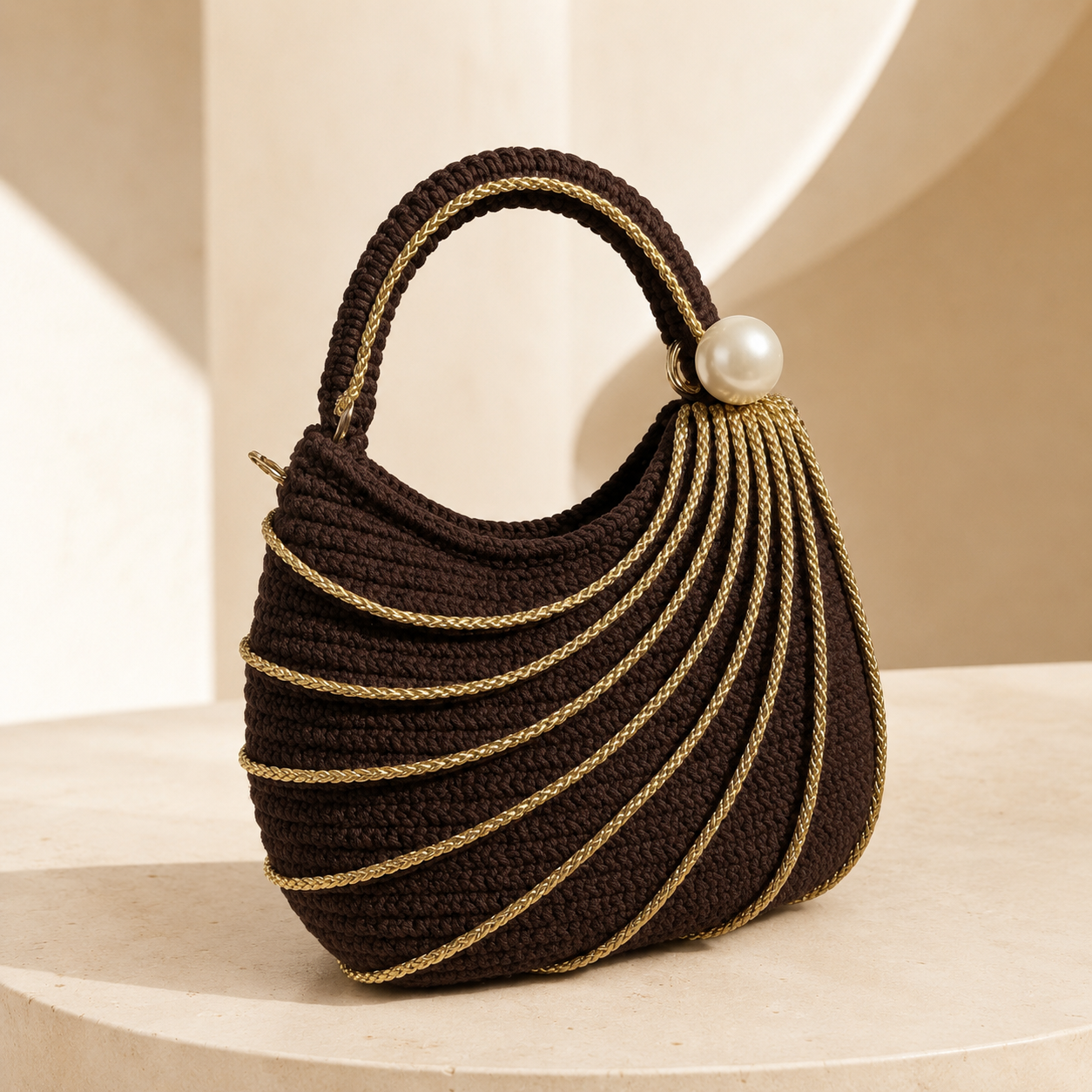 Wavy Handbag Crochet Pattern PDF | Easy Shoulder Bag Pattern with Step-by-Step Video Tutorial | Beginner-Friendly DIY Bag | Instant Download