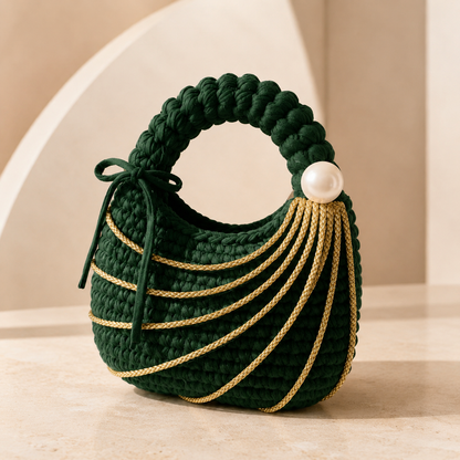 Wavy Handbag Crochet Pattern PDF | Easy Shoulder Bag Pattern with Step-by-Step Video Tutorial | Beginner-Friendly DIY Bag | Instant Download